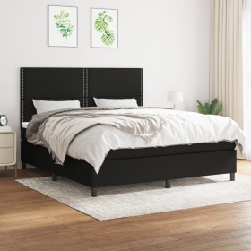 Boxspringbett mit schwarzer Stoffmatratze 160x200 cm von , Betten und Lattenroste - Ref: Foro24-3141707, Preis: 546,86 €, Rab...