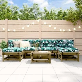 Garden furniture set 7 pieces impregnated pine wood by , Garden sets - Ref: Foro24-3186353, Price: 330,72 €, Discount: %