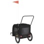 Haustier-Fahrradanhänger, Eisen-Oxford-Stoff, Schwarz von , Kinderwagen für Haustiere - Ref: Foro24-93856, Preis: 102,85 €, R...