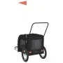 Remolque de bicicleta mascotas hierro tela Oxford negro de , Cochecitos para mascotas - Ref: Foro24-93856, Precio: 101,05 €, ...