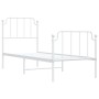 Metallbettgestell mit Kopf- und Fußteil weiß 80x200 cm von , Betten und Lattenroste - Ref: Foro24-373945, Preis: 66,65 €, Rab...