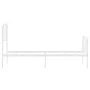 Metal bed frame with headboard and footboard white 80x200 cm by , Beds and slatted bases - Ref: Foro24-373945, Price: 65,50 €...