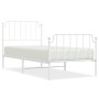 Metallbettgestell mit Kopf- und Fußteil weiß 90x200 cm von , Betten und Lattenroste - Ref: Foro24-373947, Preis: 76,65 €, Rab...