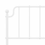 Metal bed frame with headboard and white footboard 135x190 cm by , Beds and slatted bases - Ref: Foro24-373953, Price: 96,17 ...