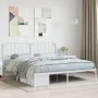 Bettgestell aus weißem Metall mit Kopfteil 160x200 cm von , Betten und Lattenroste - Ref: Foro24-373939, Preis: 99,05 €, Raba...