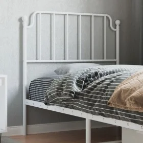 Cabecero de metal blanco 90 cm de , Cabeceros y pies de cama - Ref: Foro24-373964, Precio: 21,94 €, Descuento: %