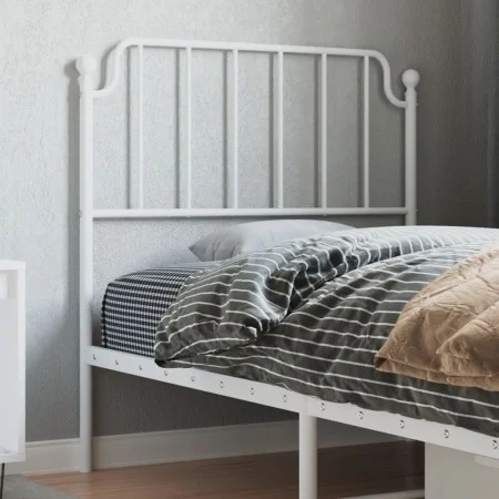 Cabecero de metal blanco 90 cm de , Cabeceros y pies de cama - Ref: Foro24-373964, Precio: 21,94 €, Descuento: %
