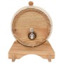 Barril de vino con grifo madera de pino maciza 12 L