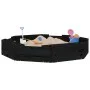 Sandkasten mit Achtecksitzen aus massivem schwarzem Kiefernholz von , Sandkästen - Ref: Foro24-825013, Preis: 51,11 €, Rabatt: %