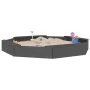 Sandbox with octagon seats solid gray pine wood by , sandboxes - Ref: Foro24-825018, Price: 82,23 €, Discount: %