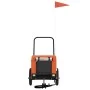 Remolque de bicicleta mascotas hierro tela Oxford naranja negro de , Cochecitos para mascotas - Ref: Foro24-94012, Precio: 96...