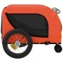 Remolque de bicicleta mascotas hierro tela Oxford naranja negro de , Cochecitos para mascotas - Ref: Foro24-94012, Precio: 96...