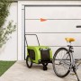 Haustier-Fahrradanhänger, Eisen-Oxford-Stoff, Grün, Schwarz von , Kinderwagen für Haustiere - Ref: Foro24-94025, Preis: 121,5...
