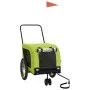 Pet Bicycle Trailer Iron Oxford Cloth Green Black by , pet strollers - Ref: Foro24-94025, Price: 119,06 €, Discount: %