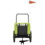 Haustier-Fahrradanhänger, Eisen-Oxford-Stoff, Grün, Schwarz von , Kinderwagen für Haustiere - Ref: Foro24-94025, Preis: 121,5...