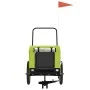 Pet Bicycle Trailer Iron Oxford Cloth Green Black by , pet strollers - Ref: Foro24-94025, Price: 119,06 €, Discount: %