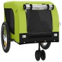 Haustier-Fahrradanhänger, Eisen-Oxford-Stoff, Grün, Schwarz von , Kinderwagen für Haustiere - Ref: Foro24-94025, Preis: 121,5...