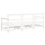 Gartenmöbel-Set 3-teilig aus massivem weißem Kiefernholz von , Modulare Sofas für den Außenbereich - Ref: Foro24-825528, Prei...