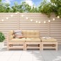 Garden furniture set 3 pieces solid pine wood by , Modular outdoor sofas - Ref: Foro24-825646, Price: 160,01 €, Discount: %