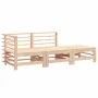 Juego de muebles de jardín 3 piezas madera maciza de pino de , Sofás modulares de exterior - Ref: Foro24-825646, Precio: 157,...