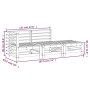 Gartenmöbel-Set 3-teilig aus massivem Kiefernholz von , Modulare Sofas für den Außenbereich - Ref: Foro24-825646, Preis: 160,...
