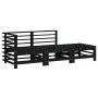 Garden furniture set 3 pieces solid black pine wood by , Modular outdoor sofas - Ref: Foro24-825650, Price: 181,19 €, Discoun...
