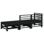 Garden furniture set 3 pieces solid black pine wood by , Modular outdoor sofas - Ref: Foro24-825650, Price: 181,19 €, Discoun...