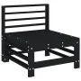 Garden furniture set 3 pieces solid black pine wood by , Modular outdoor sofas - Ref: Foro24-825650, Price: 181,19 €, Discoun...