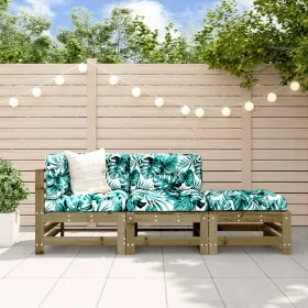 Garden furniture set 3 pieces impregnated pine wood by , Modular outdoor sofas - Ref: Foro24-825652, Price: 126,19 €, Discoun...
