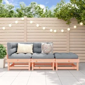 Garden furniture set 3 pieces solid wood Douglas fir by , Modular outdoor sofas - Ref: Foro24-825413, Price: 138,07 €, Discou...