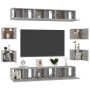 Set de muebles de salón 10 pzas madera ingeniería gris hormigón en Muebles TV | Comprar online en Foro24