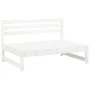 Zentrales Gartensofa aus massivem weißem Kiefernholz 120x80 cm von , Modulare Sofas für den Außenbereich - Ref: Foro24-825703...