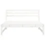 Zentrales Gartensofa aus massivem weißem Kiefernholz 120x80 cm von , Modulare Sofas für den Außenbereich - Ref: Foro24-825703...