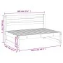 Zentrales Gartensofa aus massivem weißem Kiefernholz 120x80 cm von , Modulare Sofas für den Außenbereich - Ref: Foro24-825703...