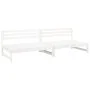 Zentrale Gartensofas, 2 Stück, weißes Kiefernholz, 120 x 80 cm von , Modulare Sofas für den Außenbereich - Ref: Foro24-825717...
