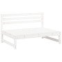 Zentrale Gartensofas, 2 Stück, weißes Kiefernholz, 120 x 80 cm von , Modulare Sofas für den Außenbereich - Ref: Foro24-825717...