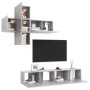 Set de muebles de salón 7 pzas madera ingeniería gris hormigón en Muebles TV | Comprar online en Foro24