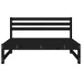 Zentrale Gartensofas, 2 Stück, schwarzes Kiefernholz, 120 x 80 cm von , Modulare Sofas für den Außenbereich - Ref: Foro24-825...