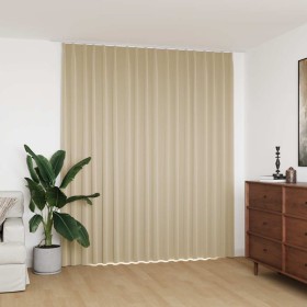 Cortina opaca con ganchos beige 290x245 cm