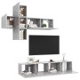 Set de muebles de salón 7 pzas madera ingeniería gris hormigón en Muebles TV | Comprar online en Foro24