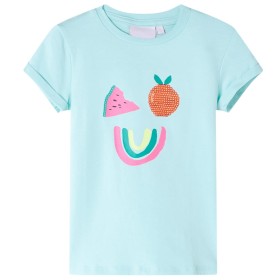 Camiseta infantil aguamarina claro 116