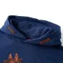 Sudadera infantil con capucha azul marino 128 de , Camisetas para niños - Ref: Foro24-14042, Precio: 12,50 €, Descuento: %