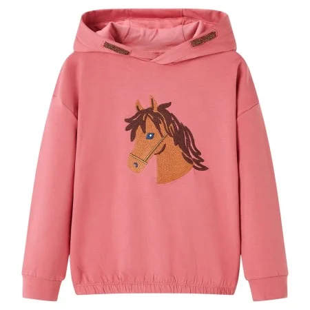 Sudadera infantil con capucha rosa palo 128 de , Camisetas para niños - Ref: Foro24-14037, Precio: 12,50 €, Descuento: %