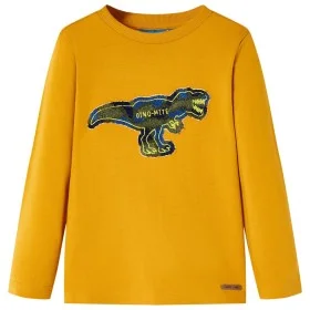 Langarm-T-Shirt für Kinder in der Farbe Ocker 92 von , Kinder-T-Shirts - Ref: Foro24-13264, Preis: 8,59 €, Rabatt: %