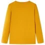 Camiseta infantil de manga larga color ocre 92 de , Camisetas para niños - Ref: Foro24-13264, Precio: 8,59 €, Descuento: %