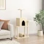 Kratzbaum für Katzen mit cremefarbenen Sisalstämmen, 122 cm von , Katzenmöbel - Ref: Foro24-172088, Preis: 43,62 €, Rabatt: %