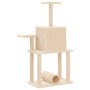 Cat scratching post with cream sisal posts 122 cm by , Cat furniture - Ref: Foro24-172088, Price: 44,25 €, Discount: %