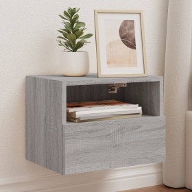 Mueble de pared TV madera de ingeniería gris Sonoma 40x30x30 cm