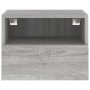 Mueble de pared TV madera de ingeniería gris Sonoma 40x30x30 cm de , Muebles TV - Ref: Foro24-836850, Precio: 28,39 €, Descue...