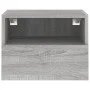 Sonoma grauer TV-Wandschrank aus Holzwerkstoff, 40 x 30 x 30 cm von , TV-Möbel - Ref: Foro24-836850, Preis: 27,99 €, Rabatt: %
